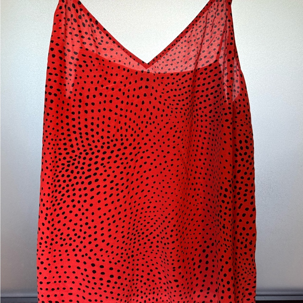 Rag & Bone Red and Black Polka Dot top
